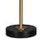15.5" Gold & Black Metal Table Lamp with Black Fabric Shade by Ashland®